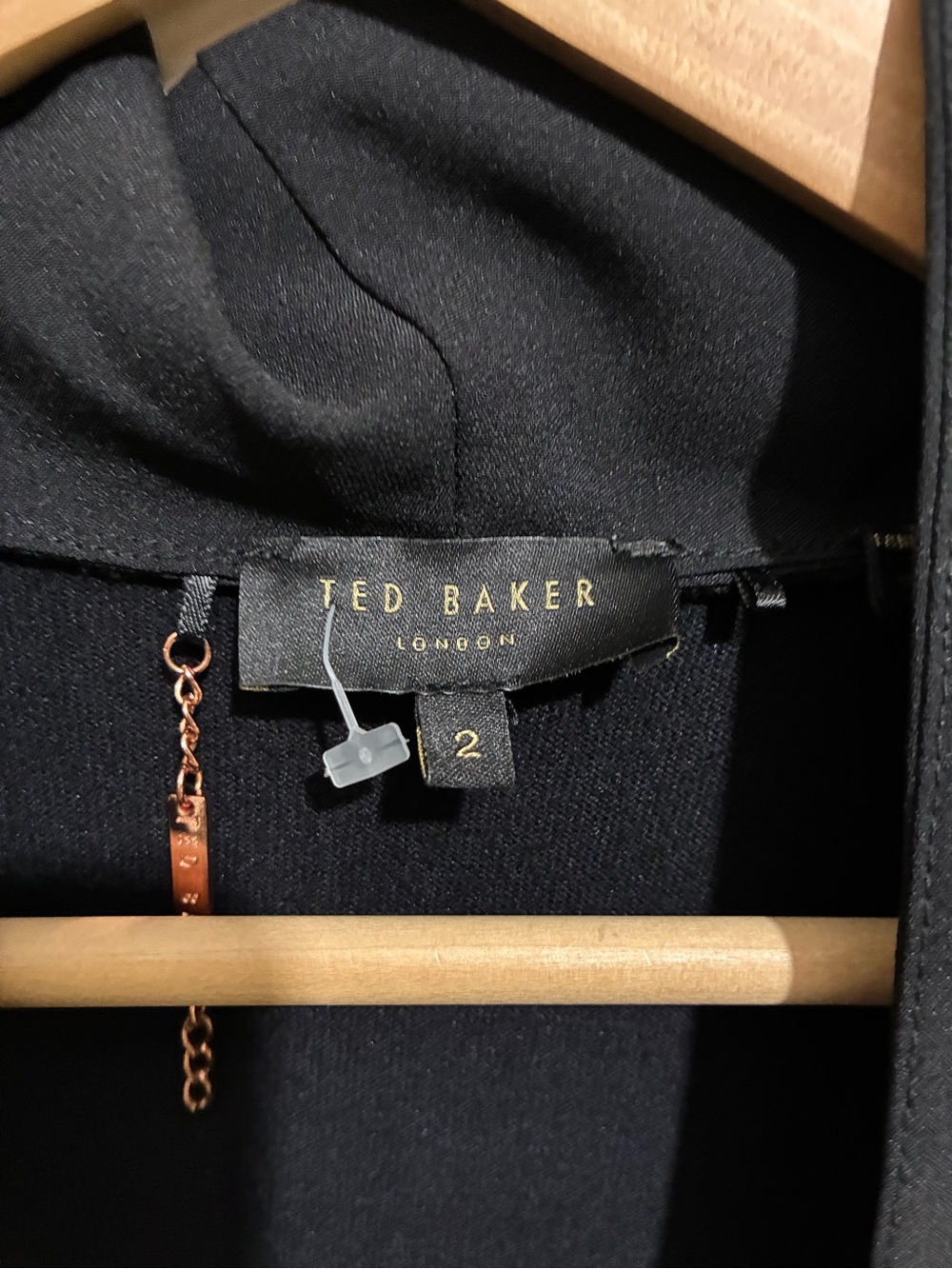 Ted Baker Black Open-Front Cardigan Blazer Size 4-6 Small - Picture 9 of 10